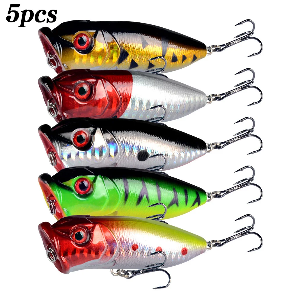 Fishing Lure Making Kit - 5Pcs Popper Fishing Lures 3d Eyes