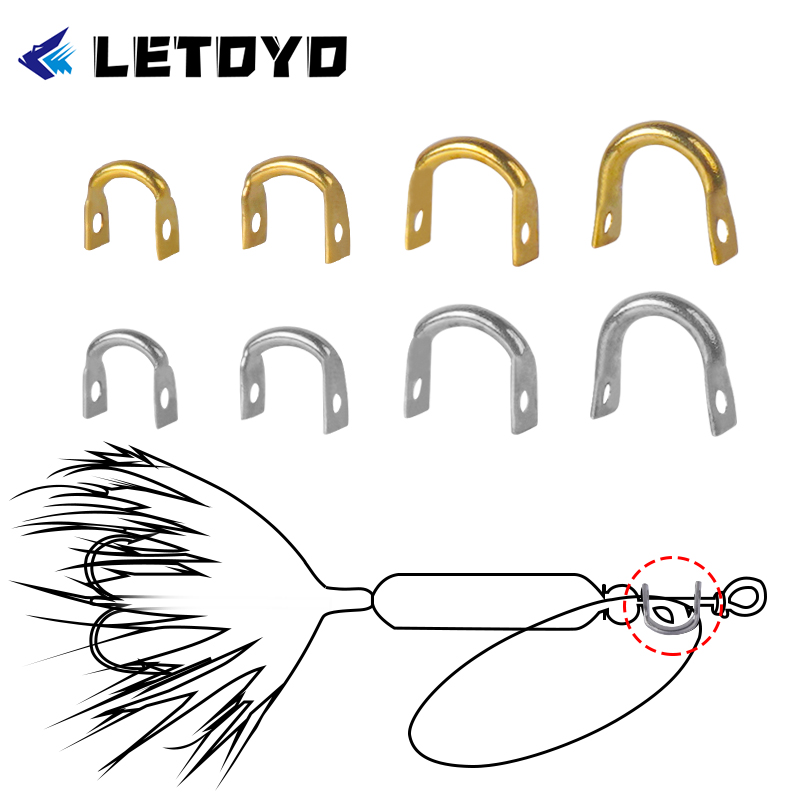 Fishing Lure Kit - LETOYO 100pcs Folded Clevises U-Shaped for