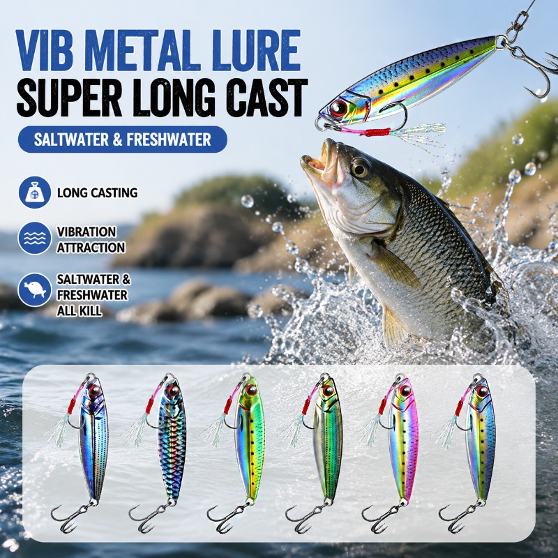 Fishing Lure Blade Bait - 3D Printed Metal VIB Fishing Lure