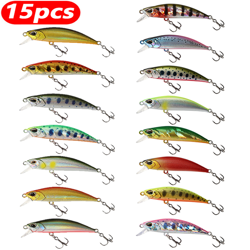Fishing Lure Jerkbait - 15Pcs Sinking Minnow Fishing Lures Jerkbait