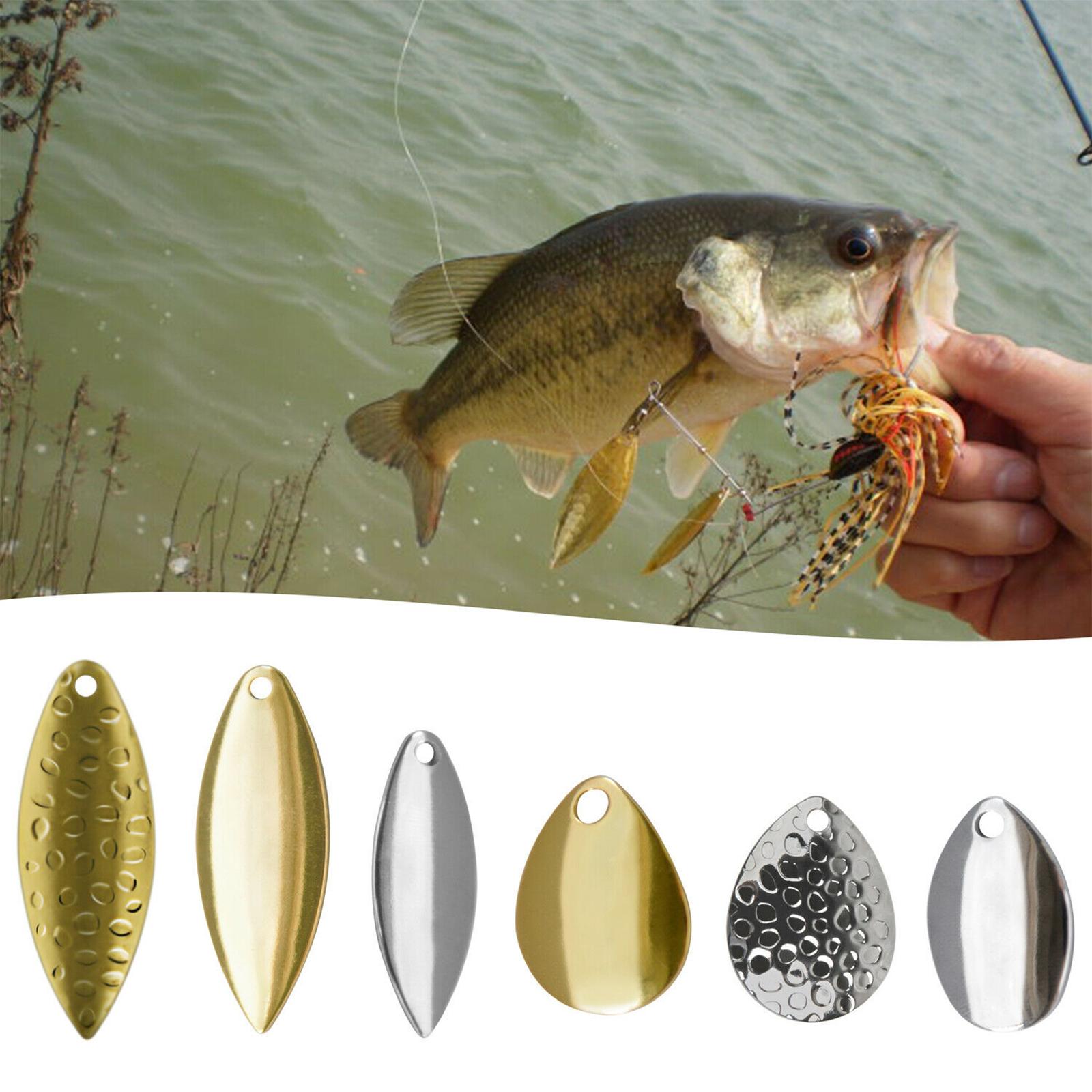 Fishing Lure Blade Bait - Metal Spinner Blades Fishing Lures Gold