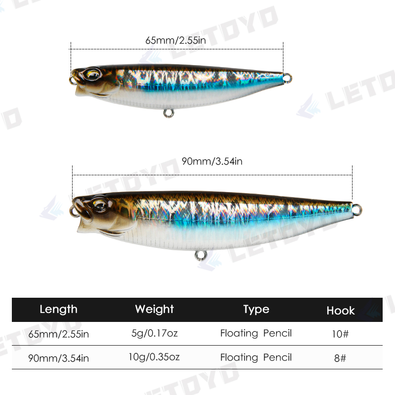 LETOYO 65Mm 5G/90Mm 10G Bề Mặt - đánh giá và giá Fishing Lure Topwater