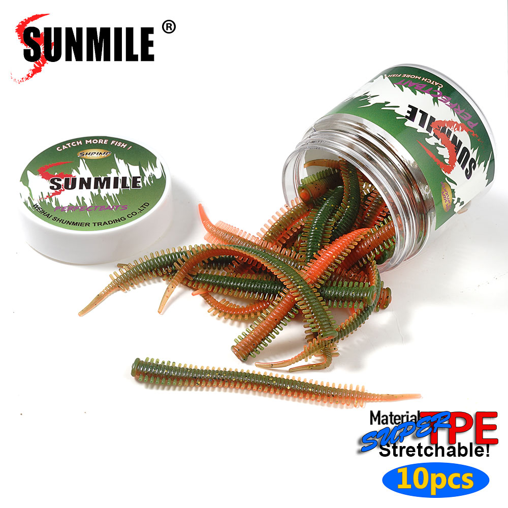 SUNMILE 10pcs Sand Worm Lures  - đánh giá và giá Fishing Lure Soft Plastic