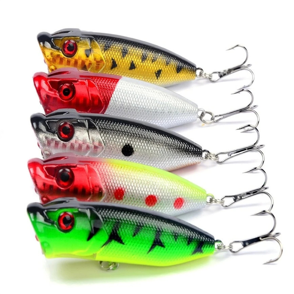 5Pcs Popper Fishing Lures 3d E - đánh giá và giá Fishing Lure Making Kit