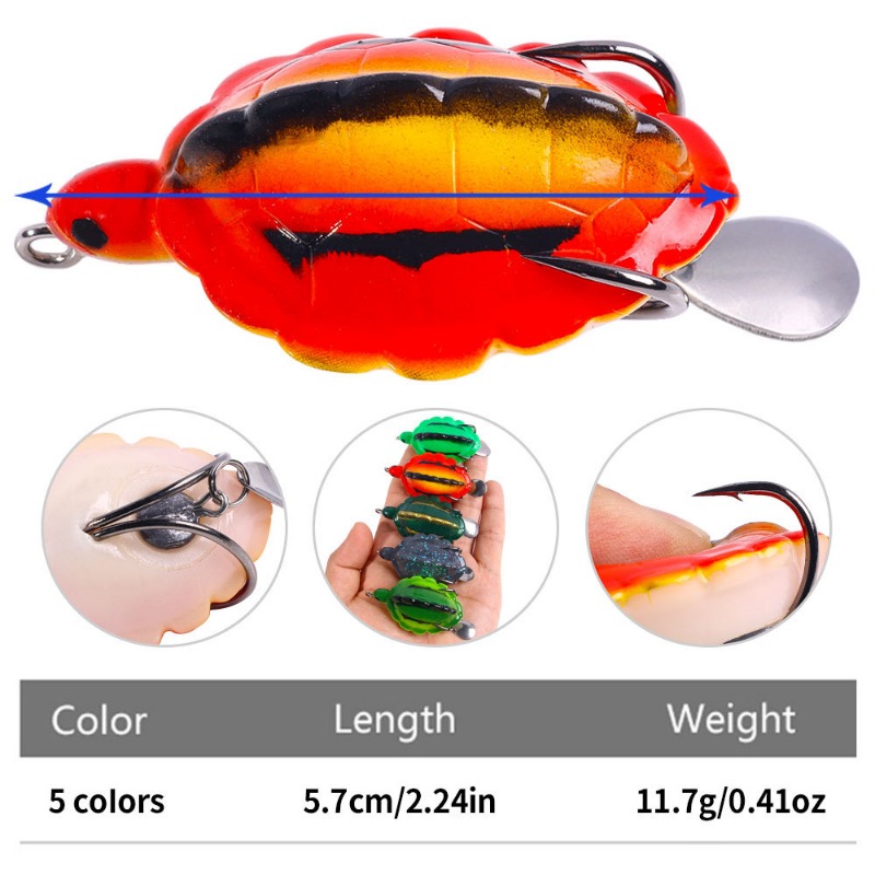 5pcs Turtle Shape Frog Lure So - đánh giá và giá Fishing Lure Blade Bait