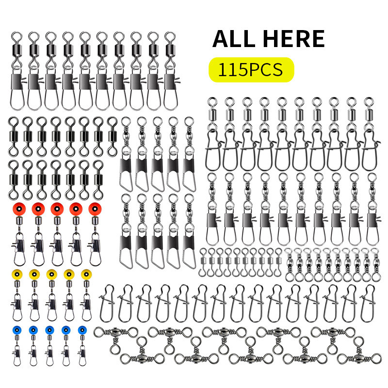 115pcs Fishing Swivel Connecto - đánh giá và giá Fishing Lure Kit