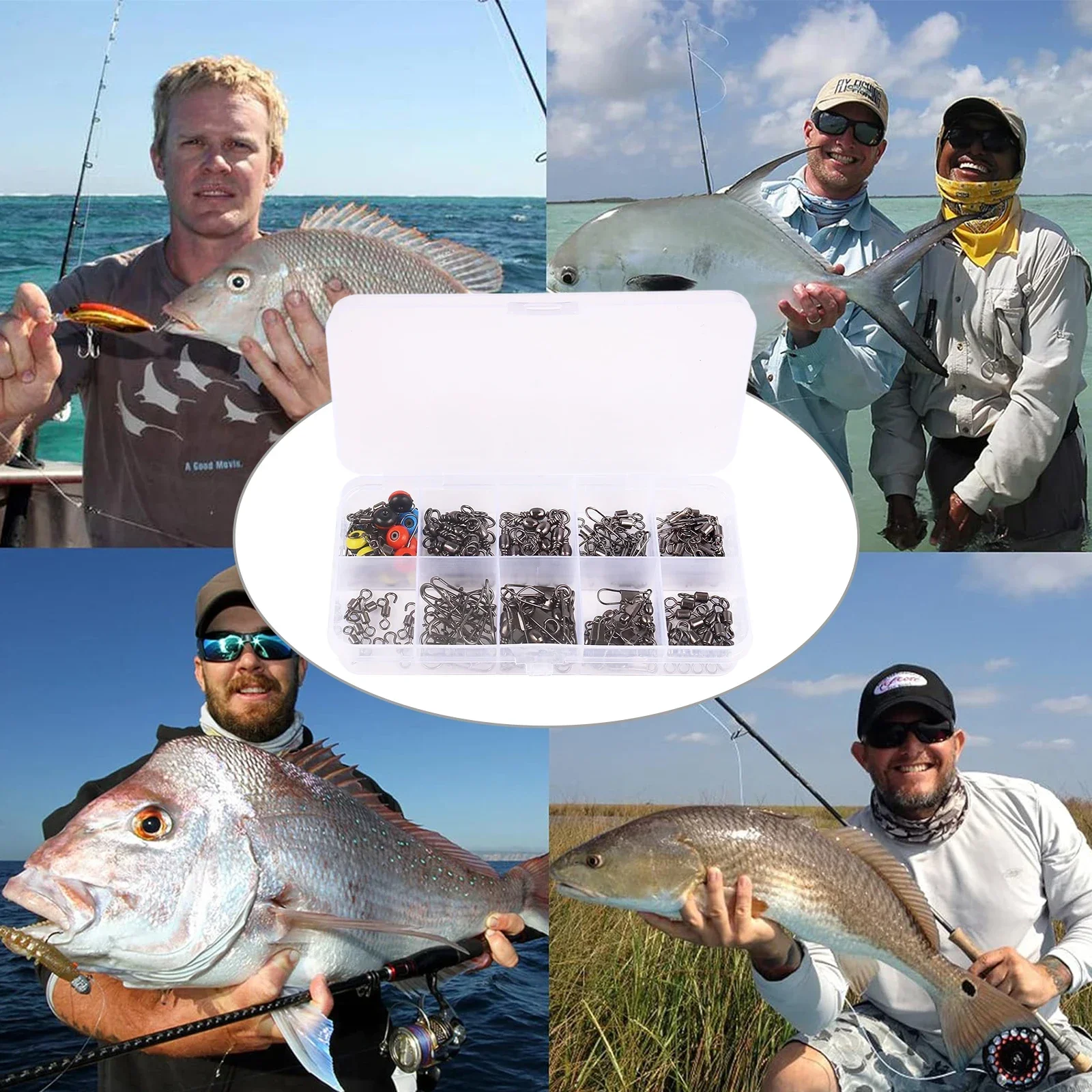 115pcs Fishing Swivel Connecto - đánh giá và giá Fishing Lure Kit