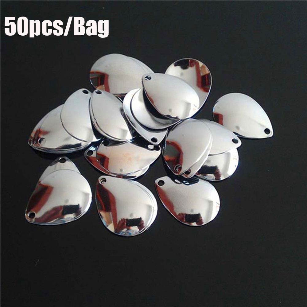 50PCS Silver Smooth Nickel Seq - đánh giá và giá Fishing Lure Spinner
