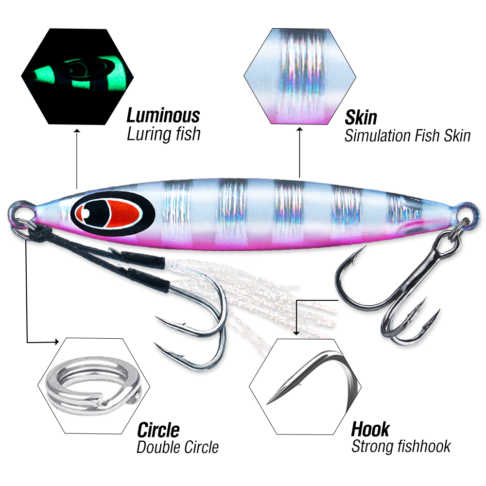 5Pcs Luminous Fishing Jig 10g- - đánh giá và giá Fishing Lure Making Kit