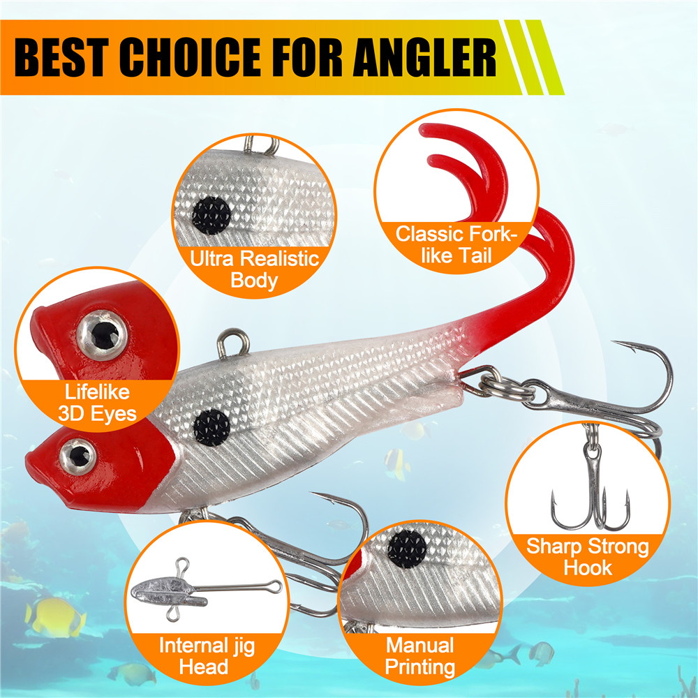 5Pcs Pre-Rigged Jig Head Wobbl - đánh giá và giá Fishing Lure Swimbait