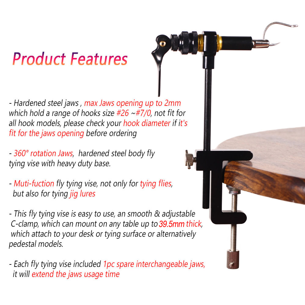 Bimoo 360 ° Quay C-Kẹp Đồ Bay  - đánh giá và giá Fishing Lure Making Kit