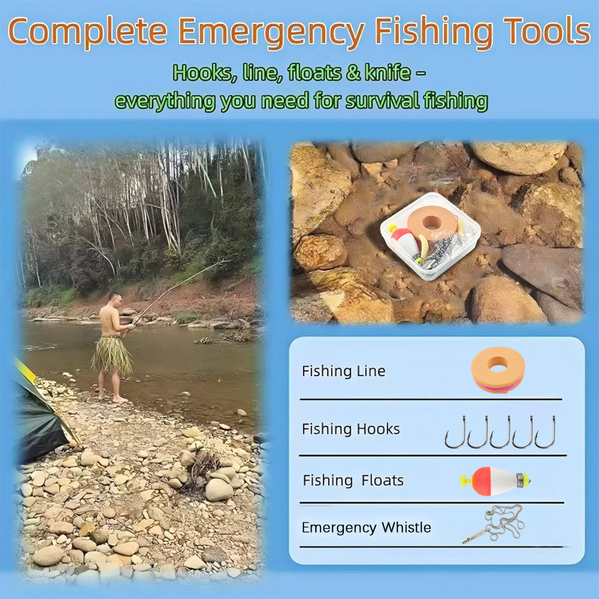 Portable Emergency Fishing Gea - đánh giá và giá Fishing Lure Making Kit