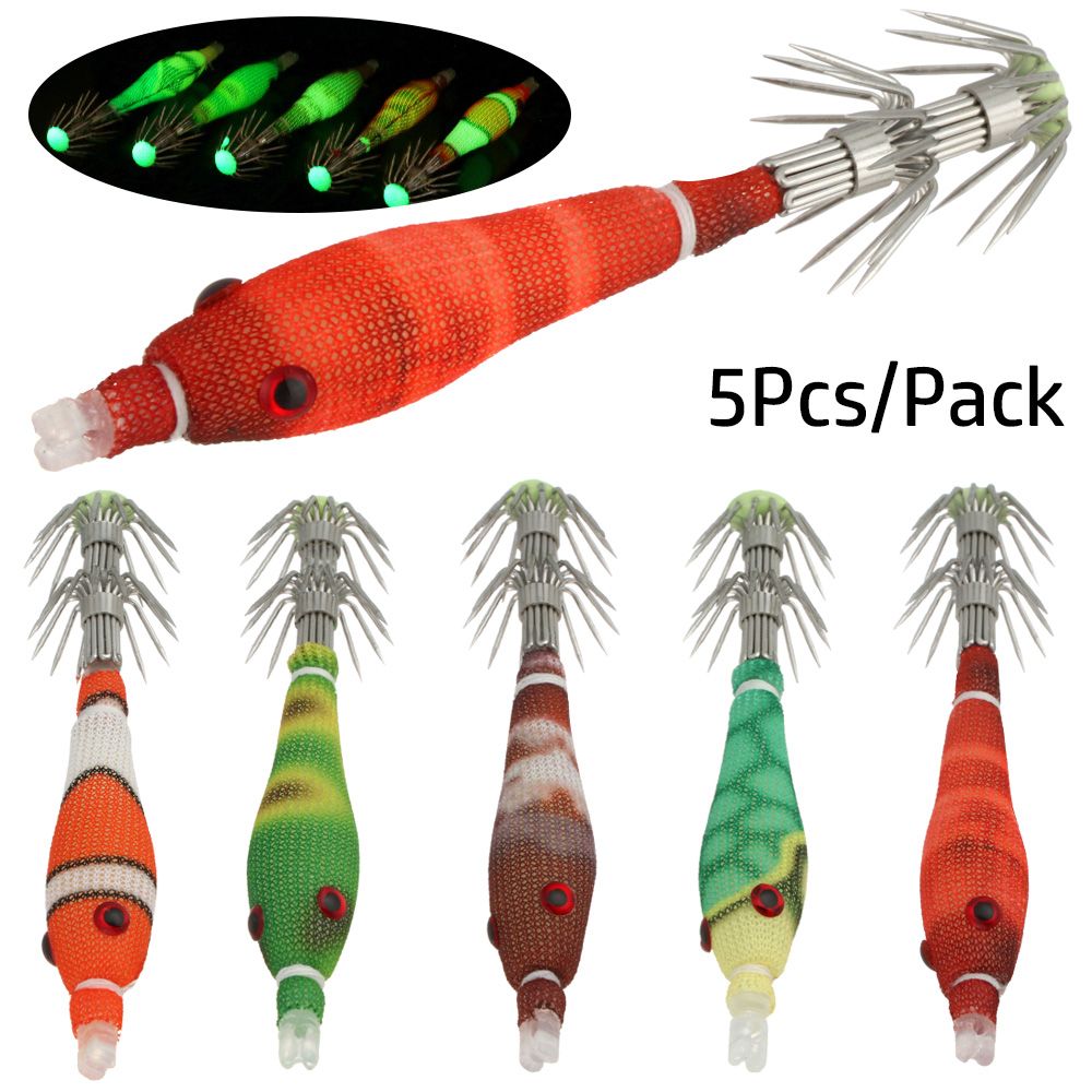 5pcs 60mm 3.3g Mini Squid Tata - đánh giá và giá Fishing Lure Making Kit