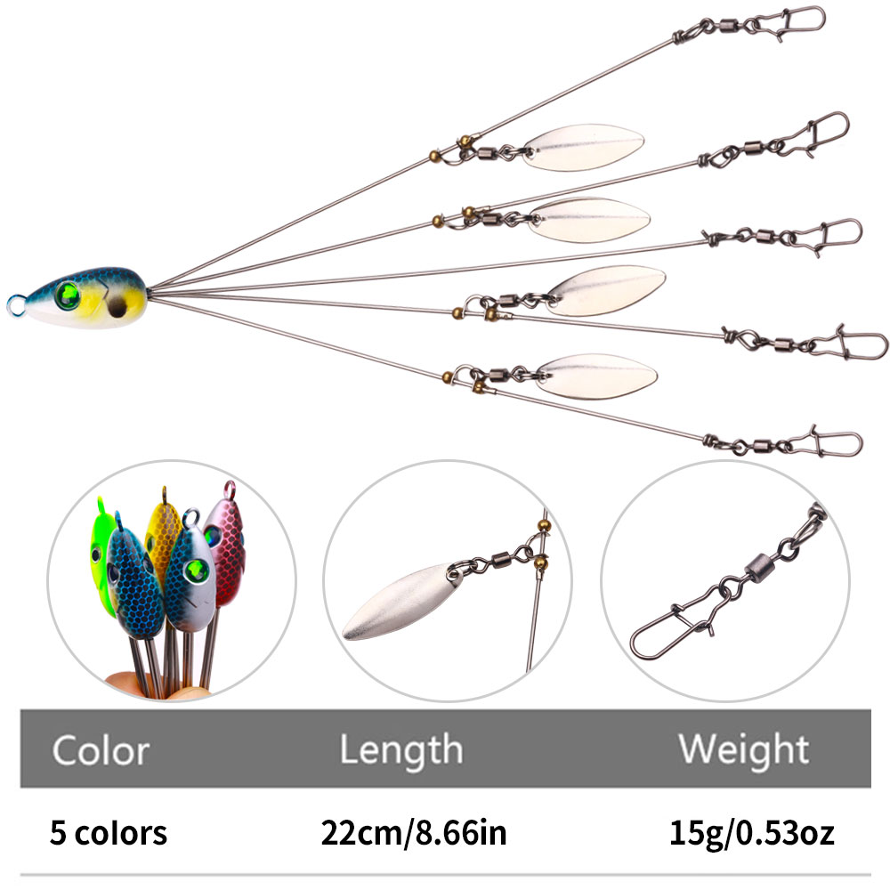Alabama Rig Spinner Bait Umbre - đánh giá và giá Fishing Lure Blade Bait